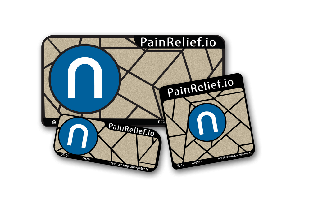 PainReleif.io® Pain Relief devices, 3 sizes for perfect placement every time. Sustainable no waste, environmental friendly.