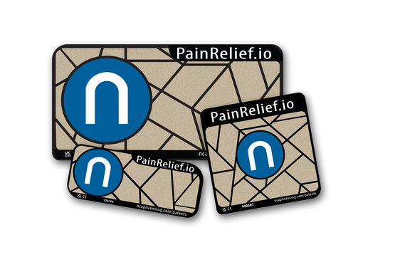 PainReleif.io Pain Relief Patches 3 sizes for perfect placement every time. Sustainable no waste, environmental friendly.